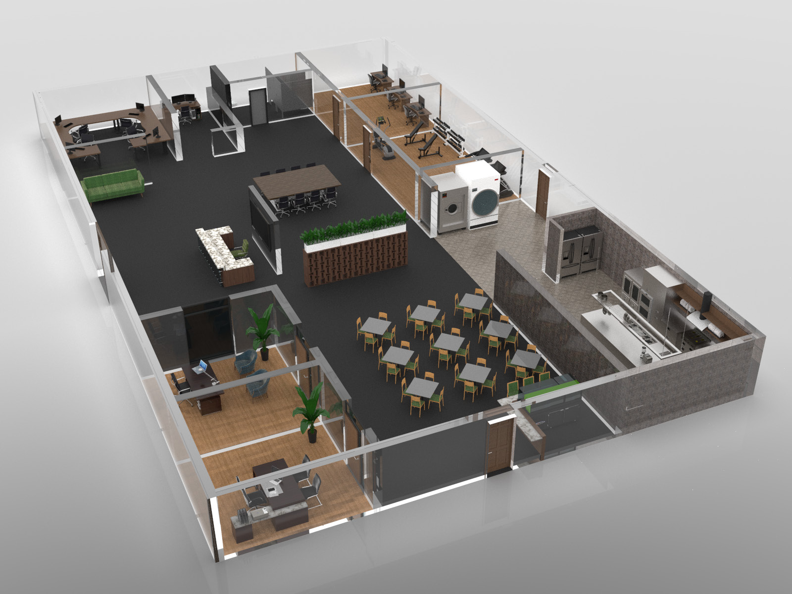 3d rendering showing the inside of the Our Place of Hope Clubhouse